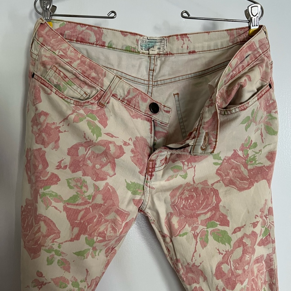 Current/Elliott Red Rose Stiletto Skinny Jean Size 30